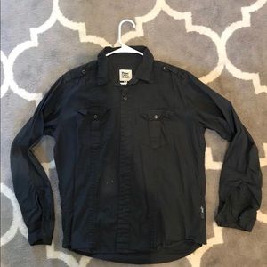 Paper Denim & Cloth Navy Green Button Down